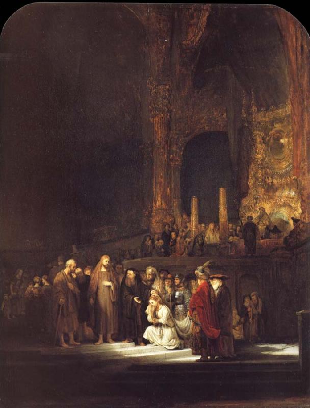 REMBRANDT Harmenszoon van Rijn The Woman Taken in Adultery